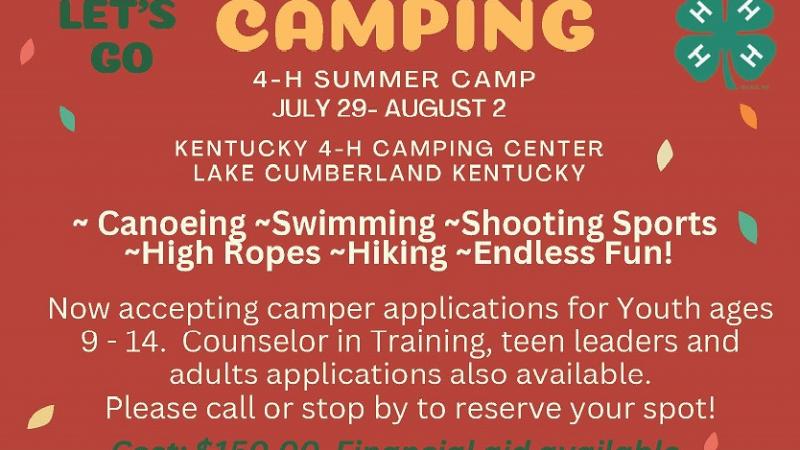 4H Camp information