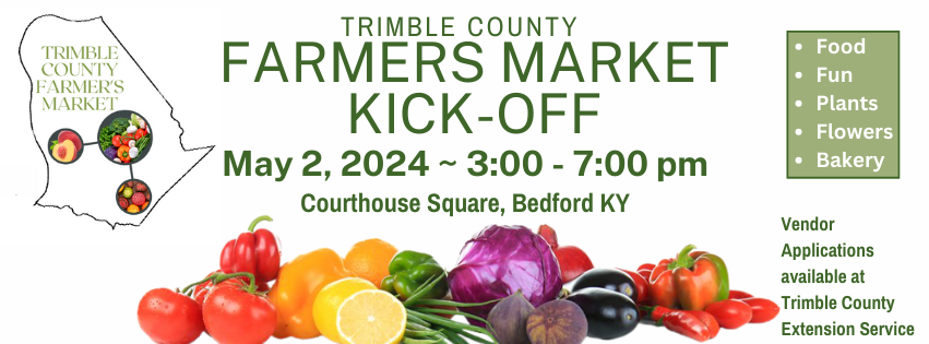 Farmers Market info and vegetable image