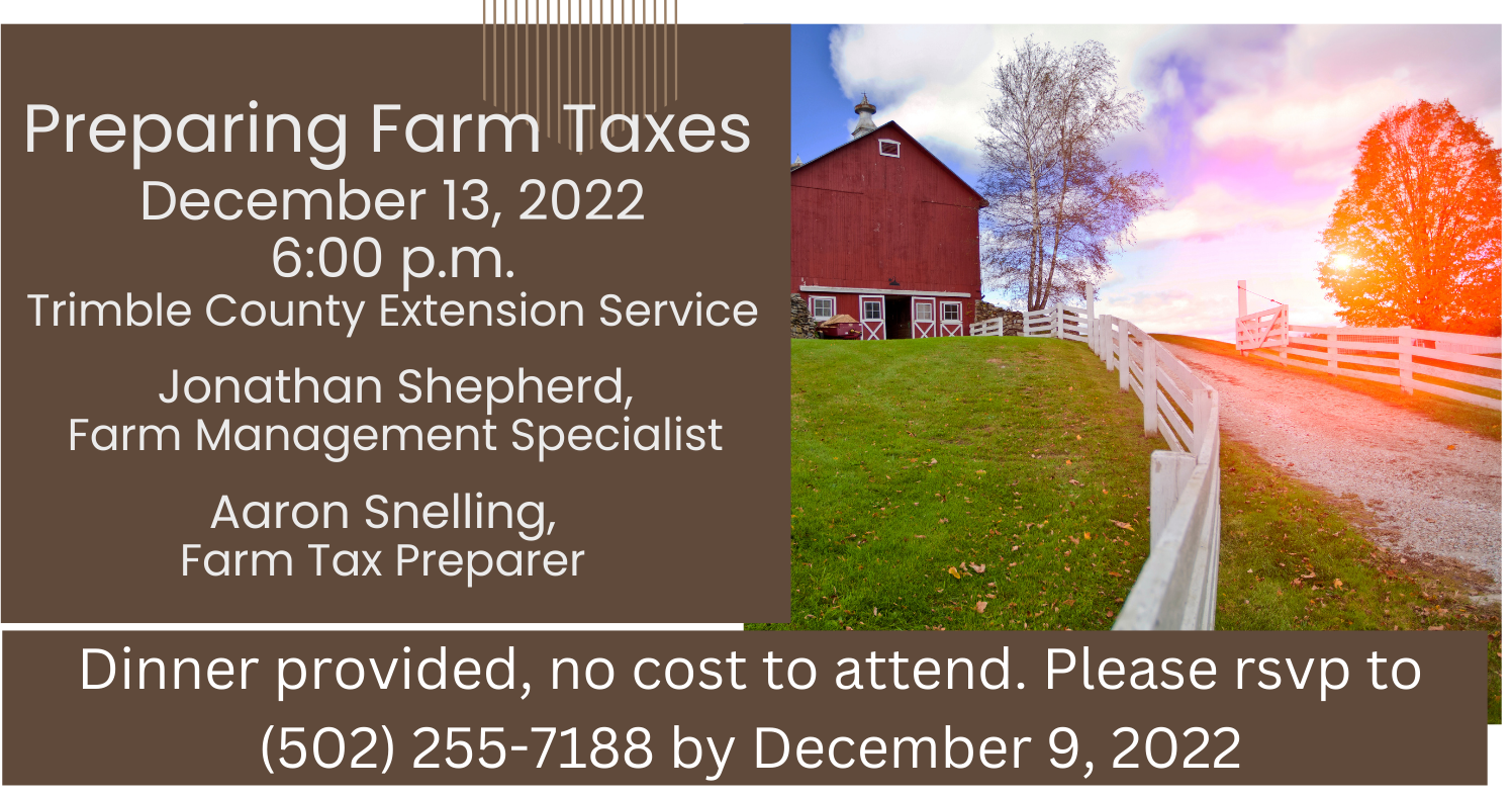 Preparing your farm taxes flyer