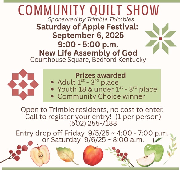 community quilt show sept 6